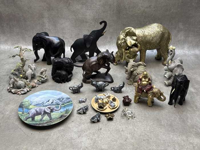Collection of decorative elephants