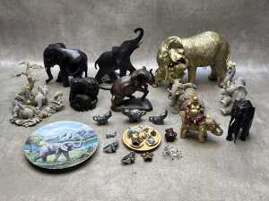 Collection of decorative elephants