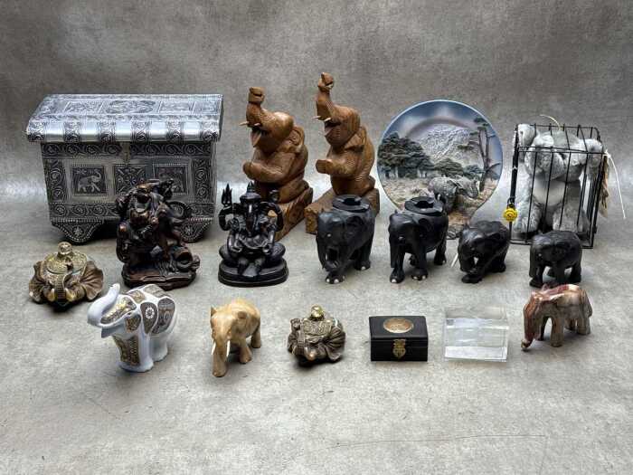 Collection of decorative elephants