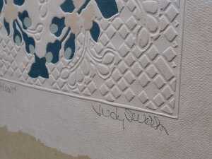 Judy Severson, Baltimore Heart. Embossed paper quilt - 3