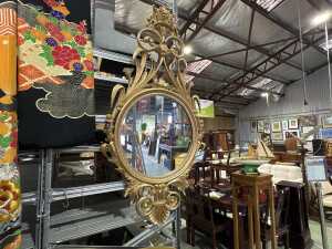 Rooco-style gilt ornate mirror - 2
