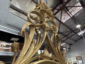Rooco-style gilt ornate mirror - 4