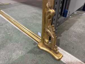 Antique style giltwood overmantel mirror - 2