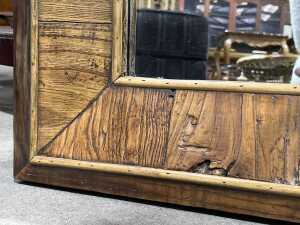 Rustic timber-framed mirror - 2