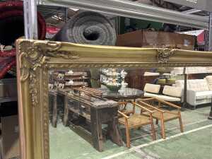 Gilt framed bevelled edge mirror - 2