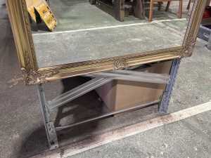 Gilt framed bevelled edge mirror - 3