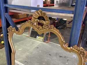 Rococo style gilt frame wall mirror - 2