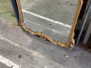 Rococo style gilt frame wall mirror - 3