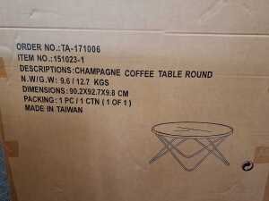 Champagne coffee table (boxed) - 4