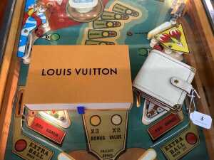 Louis Vuitton Compact Zippy cream leather wallet