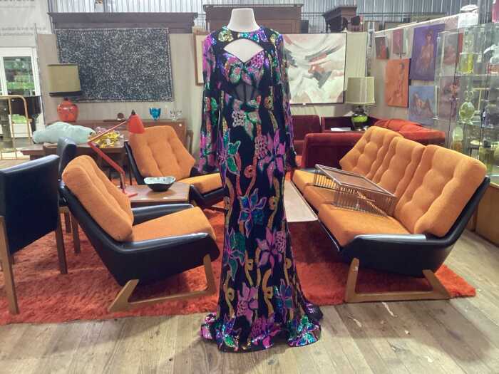 Missord Carta multi-coloured sequin evening dress, size XL
