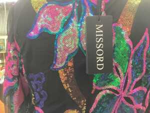 Missord Carta multi-coloured sequin evening dress, size XL - 4