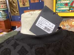 Designer-style short and tee set in black, size S - 4