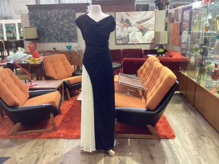 Sheike Celine Maxi dress in black/ white, size 10