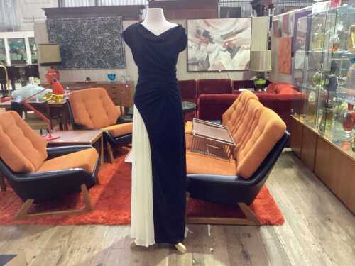 Sheike Celine Maxi dress in black/ white, size 10