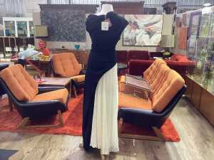 Sheike Celine Maxi dress in black/ white, size 10 - 2