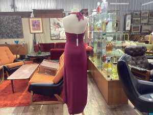 Perfect Stranger Isla halter twist maxi dress in burgundy, size 4 - 3