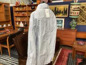 Acne Studios layered button-up blue and white shirt, size 38 - 3