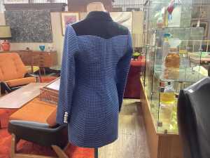 Rebecca Valance Ilona mini blazer in blue/ black, size 10 - 3
