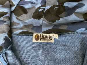 A Bathing Ape camo blue hoodie, size S - 4