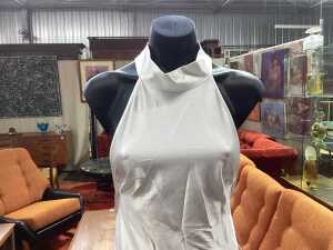 Emilia The Label white satin dress, size S - 2