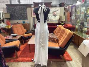 Emilia The Label white satin dress, size S - 3
