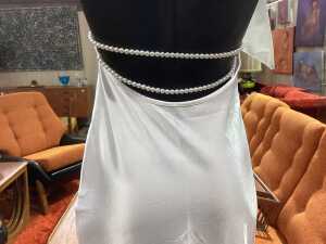 Emilia The Label white satin dress, size S - 4