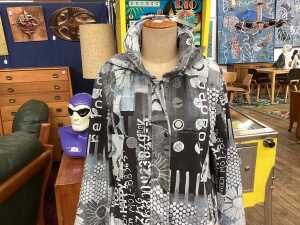 Dolcezza Art Simple winter long-line jacket in black/ white, size XXL - 2