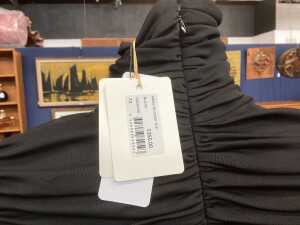 Scanlan Theodore Mesh ruched top in black, size 12 - 4