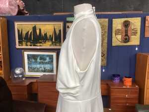 Showpo Macy Hi-neck A-line dress in white, size 18 - 2