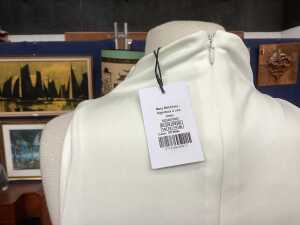 Showpo Macy Hi-neck A-line dress in white, size 18 - 4
