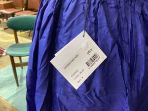 Scanlan Theodore gathered waist skirt in blue, size 8 - 3
