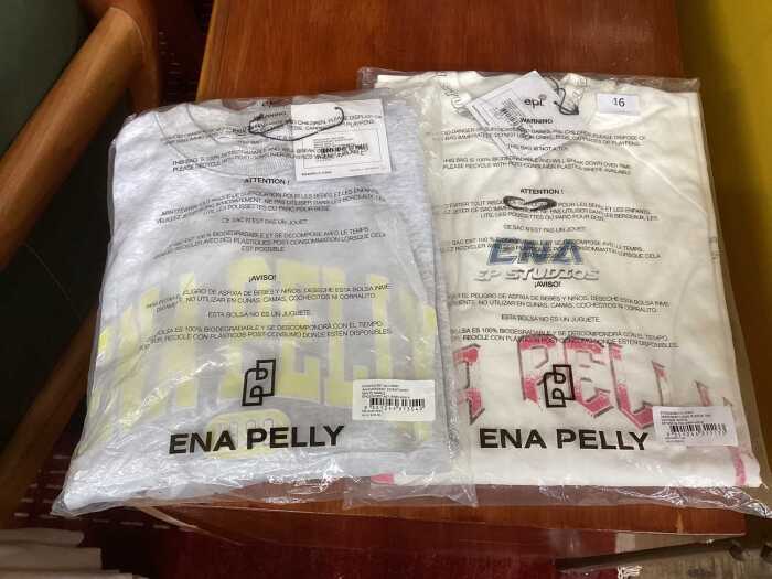 Ena Pelly Anniversary sweatshirt and Speedway long-sleeve tee, size 8