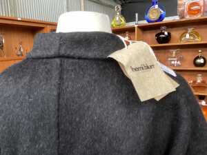 Hemi Blurr double-breasted wool coat in charcoal grey, size S - 4