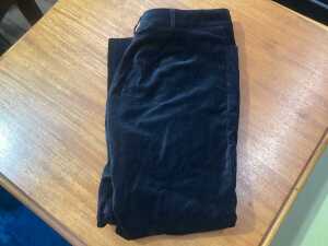 Peri Cutten black velvet pants, size 18 - 2
