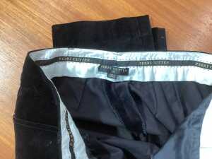 Peri Cutten black velvet pants, size 18 - 3
