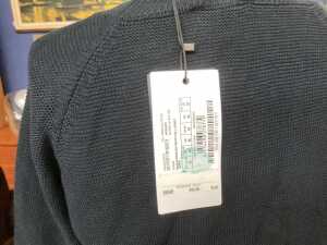 Designer-style long-sleeve top and sweater in navy, size M - 4