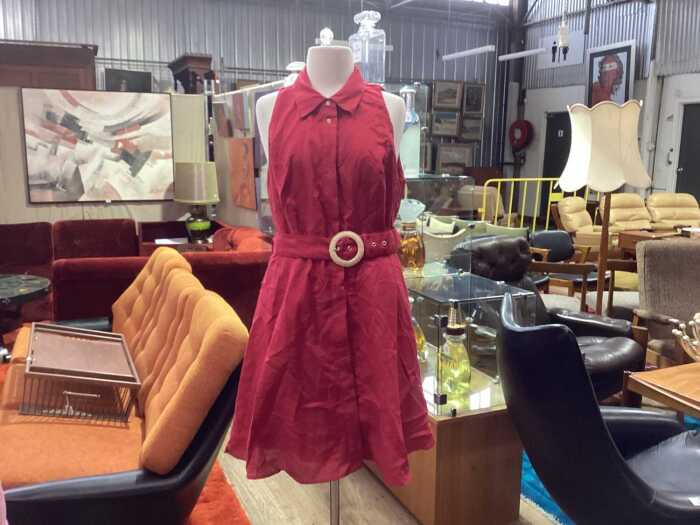 Portmans rose red shirt dress, size 14