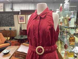 Portmans rose red shirt dress, size 14 - 2