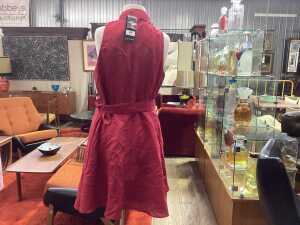 Portmans rose red shirt dress, size 14 - 3