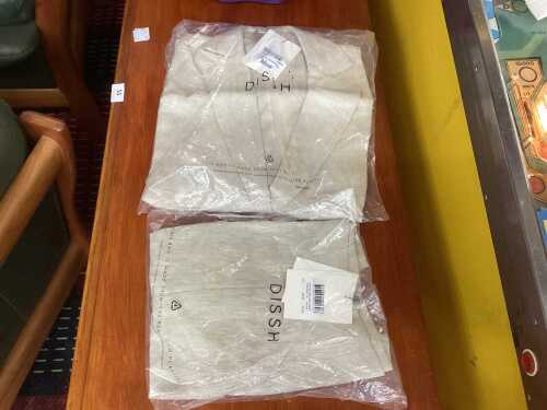 Dissh Nala natural linen short and shirt set, size 8