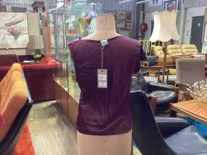 Husk Emilie plum top, size 8 - 3