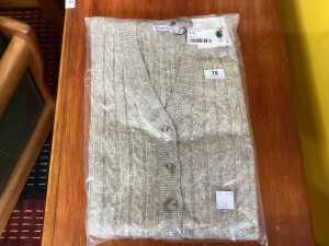 Atmos & Here Annie oversized cable knit in mushroom, size 6