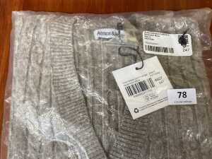 Atmos & Here Annie oversized cable knit in mushroom, size 6 - 2