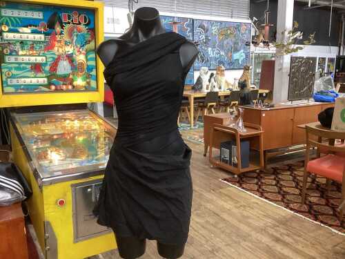 Benni Nico off-the-shoulder black dress, size 4