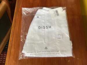 Dissh Lindsay white linen skort, size 8