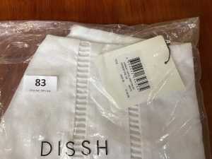 Dissh Lindsay white linen skort, size 8 - 3