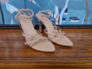 Aje strappy heels in neutral, size 40