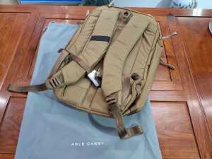 Able Carry backpack or laptop bag in ripstop tan. - 2