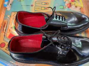 Designer-style black leather business shoes, size 42 - 3